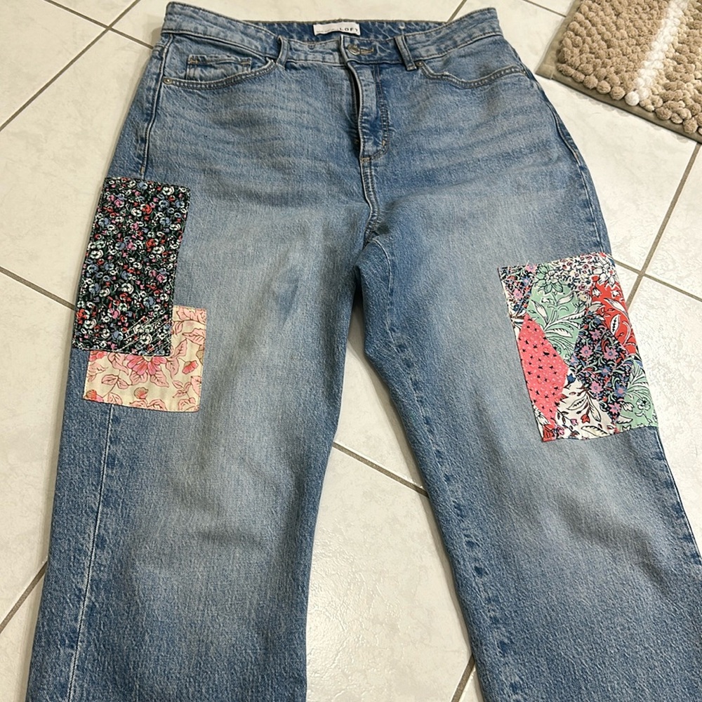 Loft Patchwork Denim Jeans